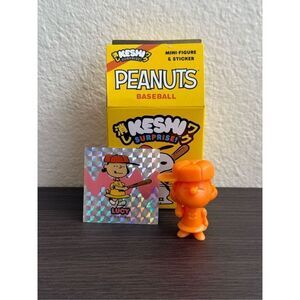 Super7 Peanuts Baseball Keshi Lucy Mini Figure & Sticker (Orange)